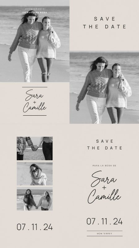 Save The Date para bodas personalizadas