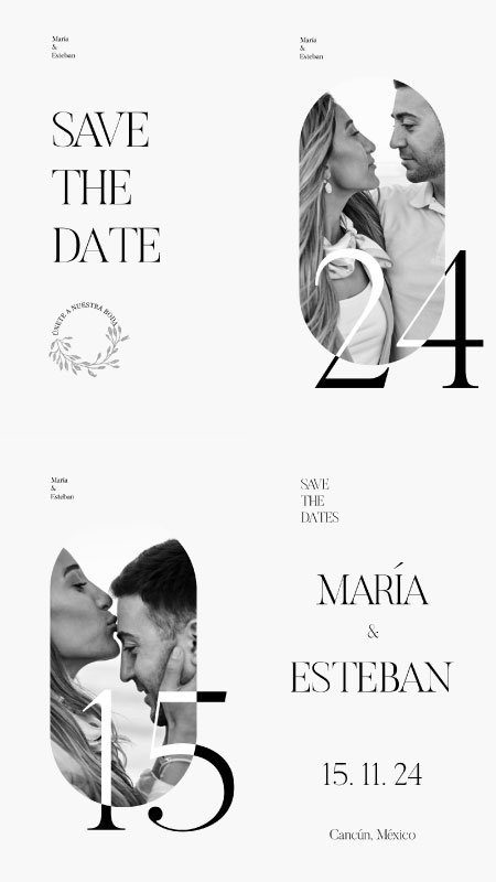 Save The Date para bodas personalizadas