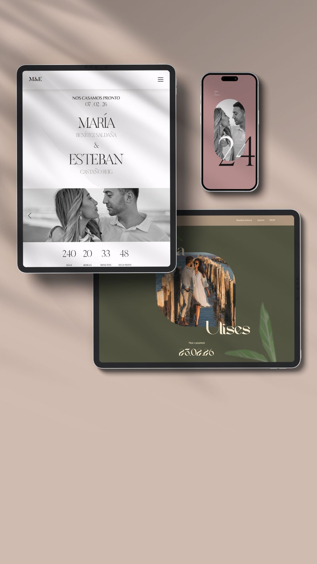Paquetes Invitaciones Digitales para bodas, video Save the Date, Pases Personalizados.